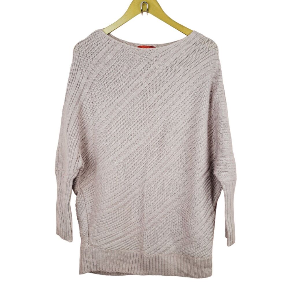 Jennifer Lopez Women Sweater Tunic Dolman Sleeve Size L Pink